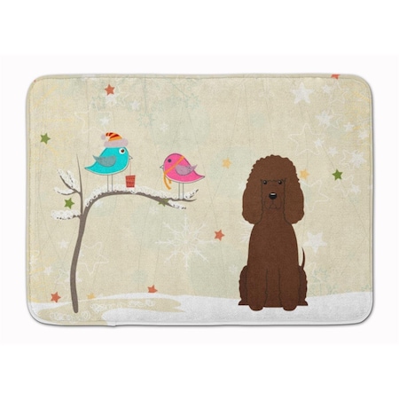 Carolines Treasures Christmas Presents Irish Water Spaniel Machine Washable Memory Foam Mat BB2535RUG